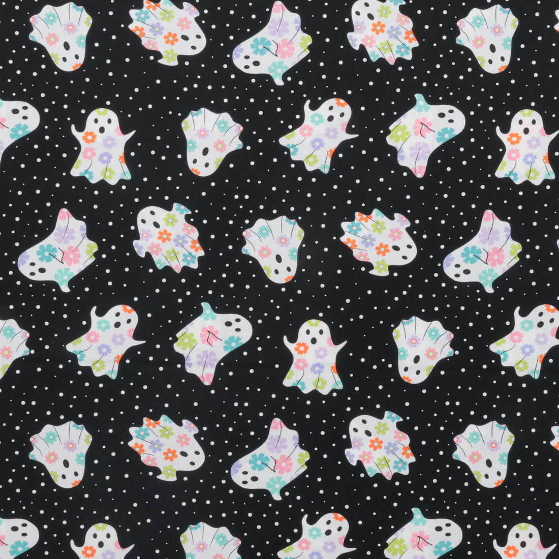 Moda - Cotton - Fab Boo Lous - Dancing Ghosts - Night