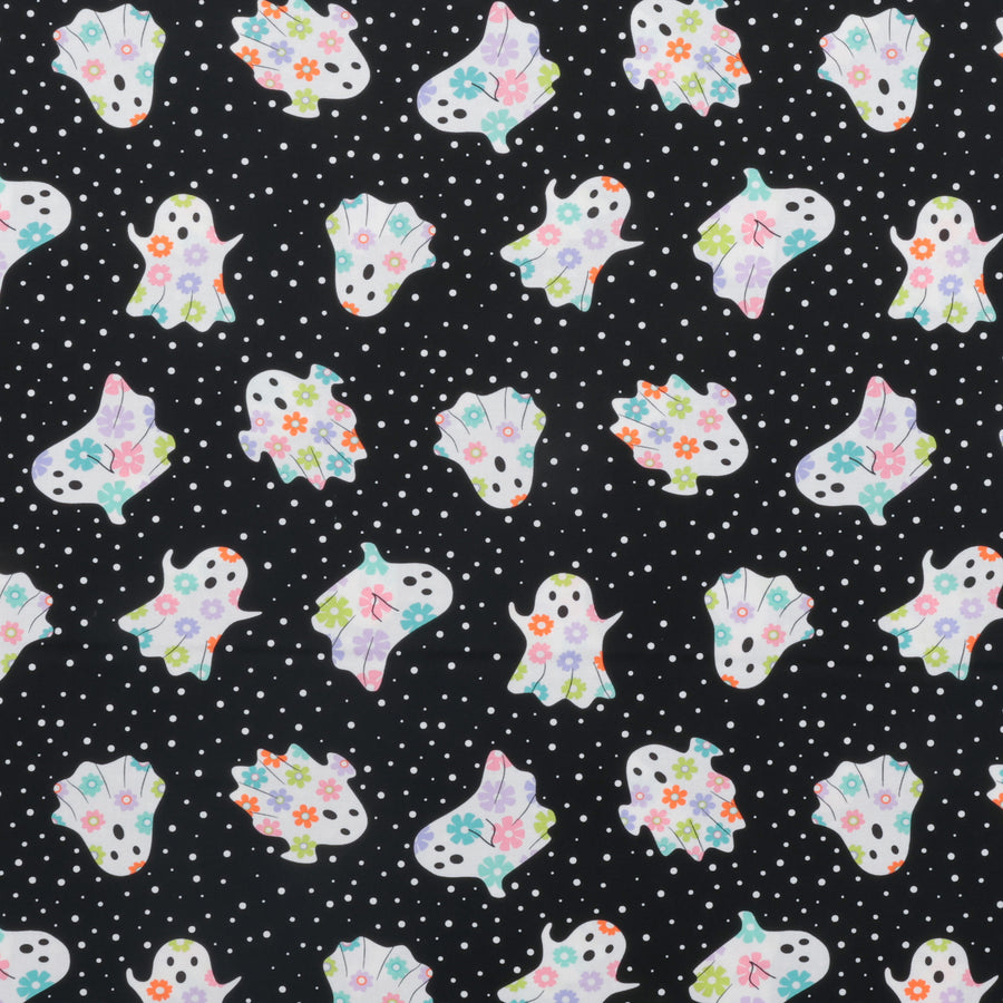 Moda - Cotton - Fab Boo Lous - Dancing Ghosts - Night