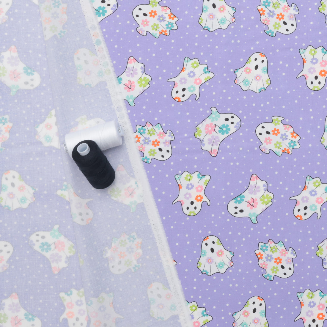 Moda - Cotton - Fab Boo Lous -Dancing Ghosts - Grape Soda