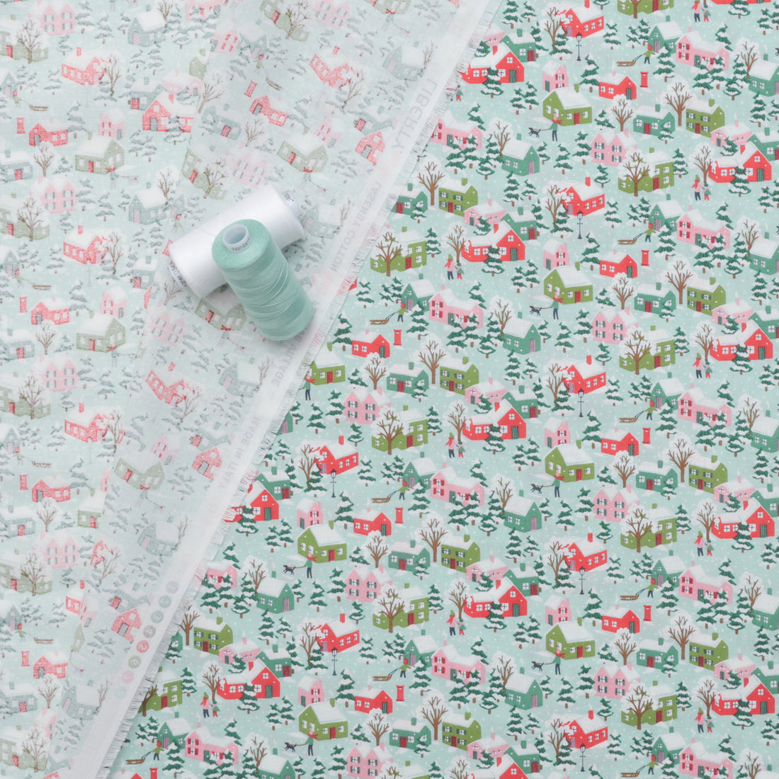 Liberty - Cotton - Festive Greetings - Festive Village A