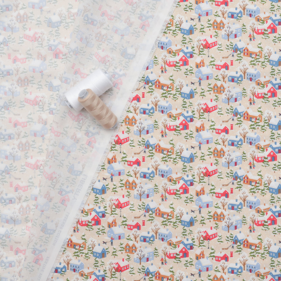 Liberty - Cotton - Festive Greetings - Festive Village B