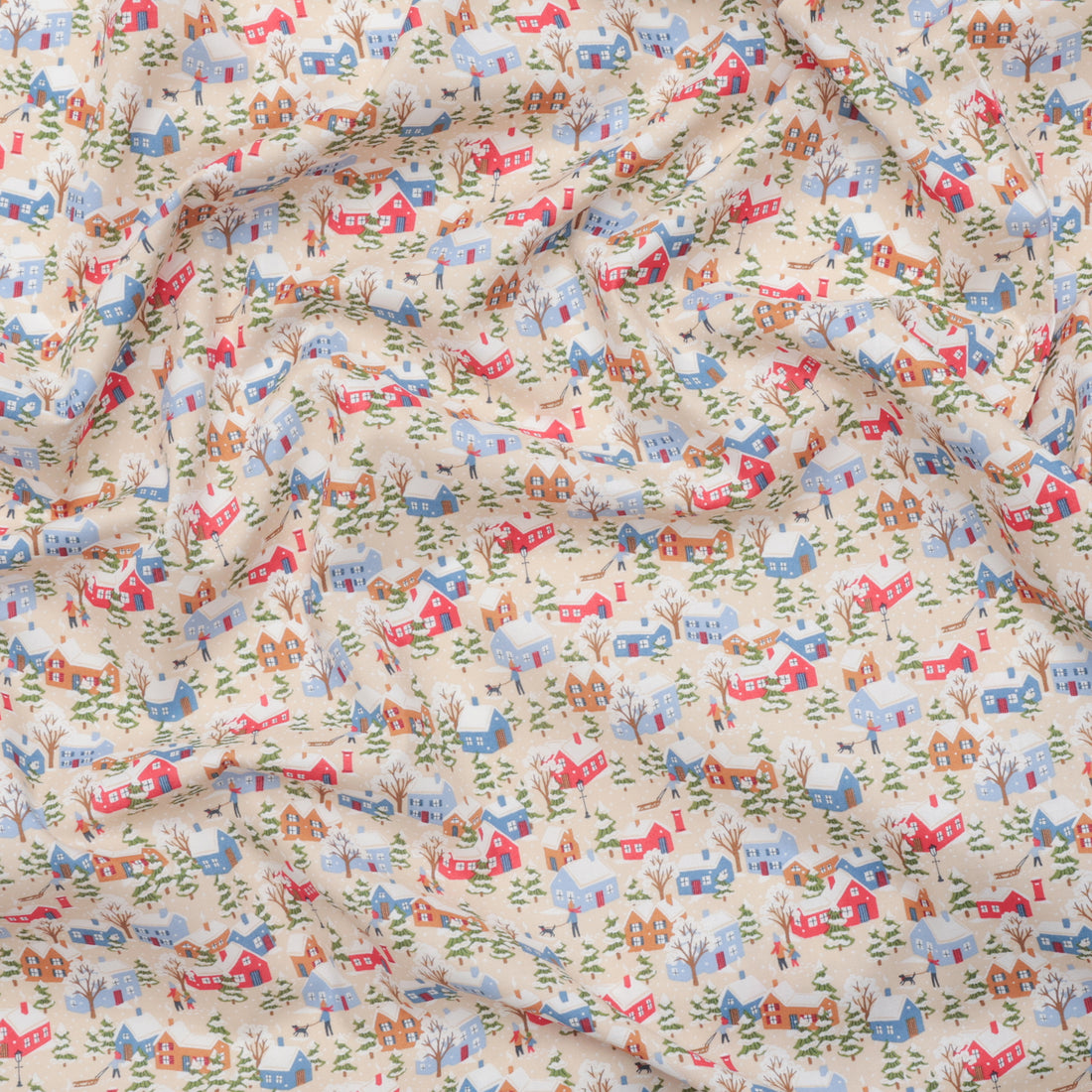 Liberty - Cotton - Festive Greetings - Festive Village B