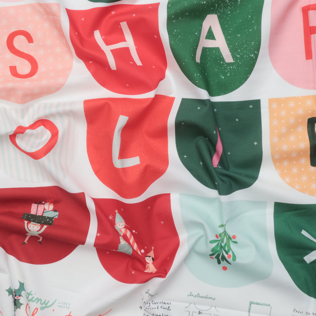 Moda - Cotton - Tiny Christmas - Garland Panel