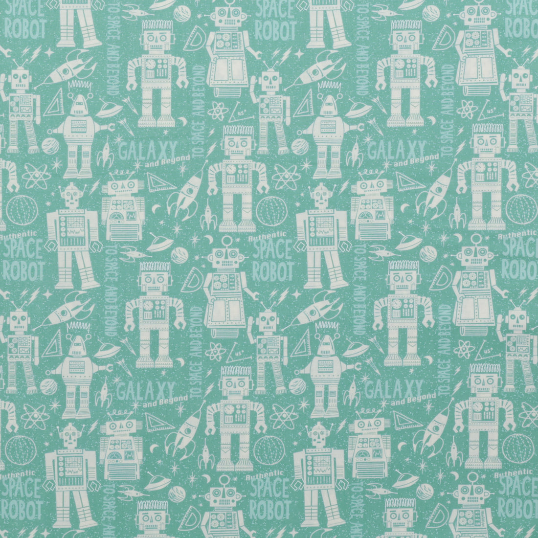 Moda - Cotton - 321 Blast Off - Space Robot - Neptune