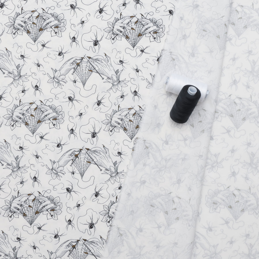 Club Hauer - Cotton - Costumes & Cobwebs - Cobweb Lace - White