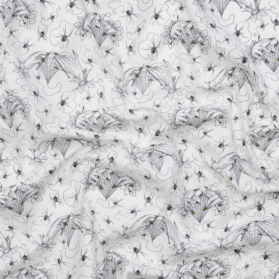 Club Hauer - Cotton - Costumes & Cobwebs - Cobweb Lace - White