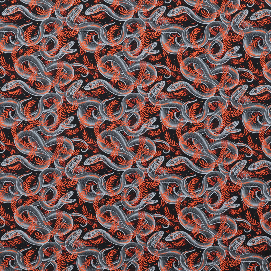 Club Hauer - Cotton - Costumes & Cobwebs - Sneaky Snakes - Black