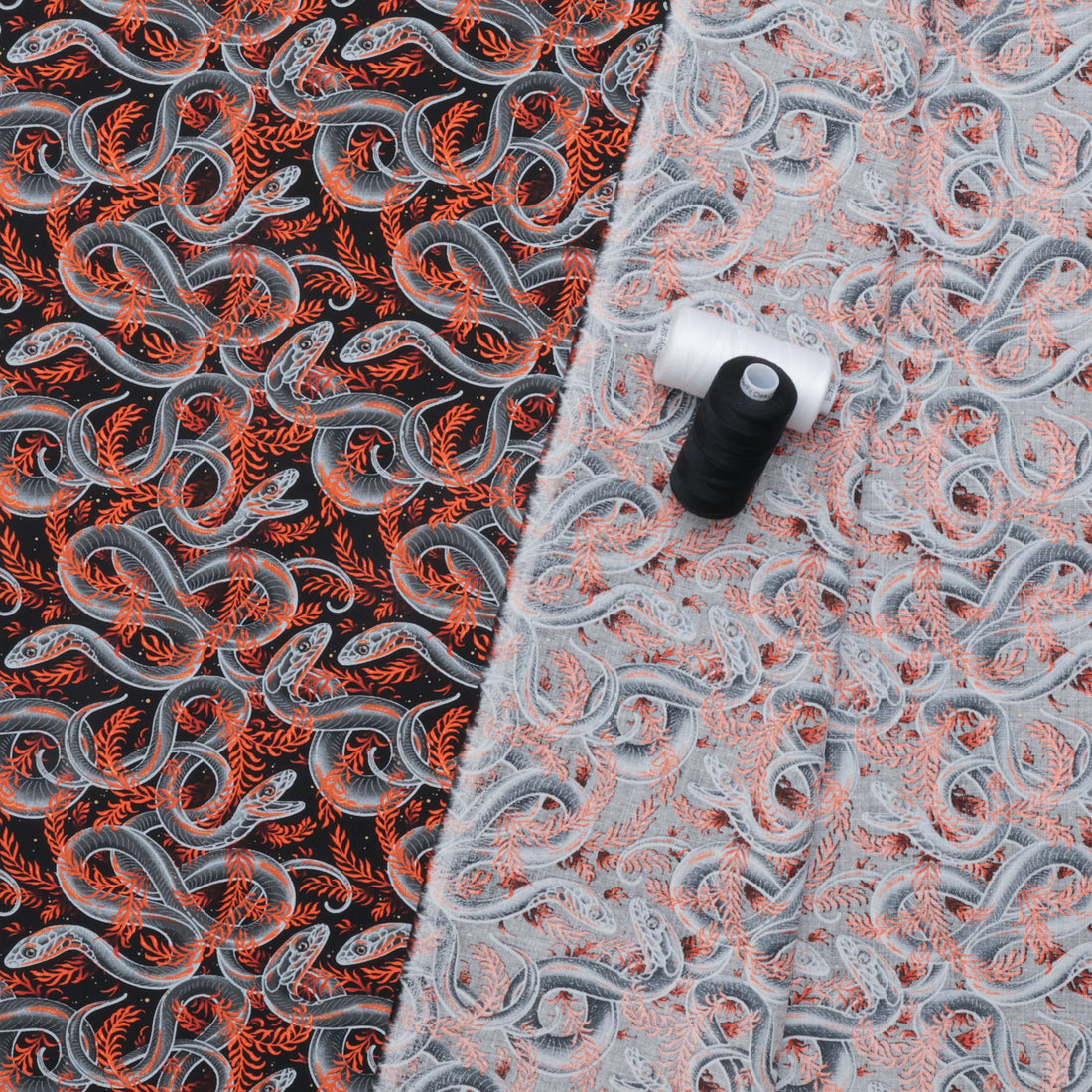 Club Hauer - Cotton - Costumes & Cobwebs - Sneaky Snakes - Black