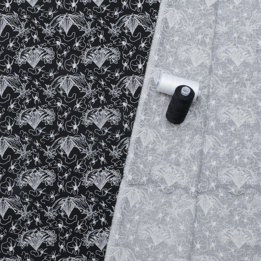 Club Hauer - Cotton - Costumes & Cobwebs - Small Cobweb Lace - Black