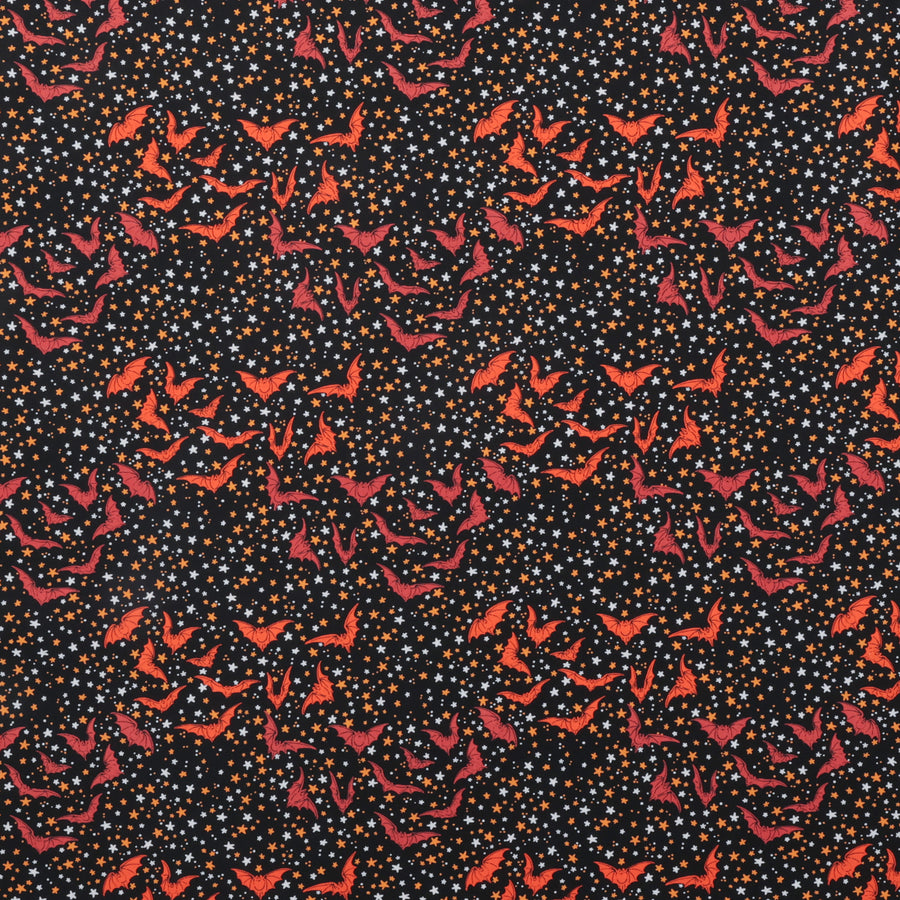 Club Hauer - Cotton - Costumes & Cobwebs - Ditsy Bats - Black