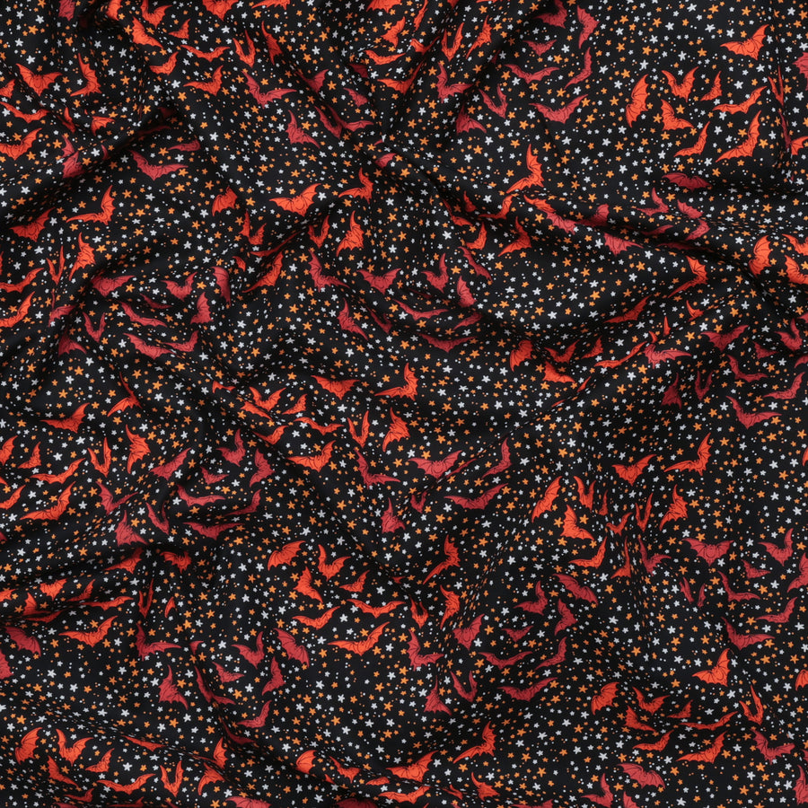 Club Hauer - Cotton - Costumes & Cobwebs - Ditsy Bats - Black