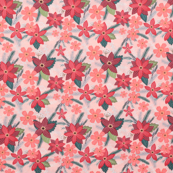 Mia Charro - Cotton - Christmas Cabin - Merry Spirit - Rose