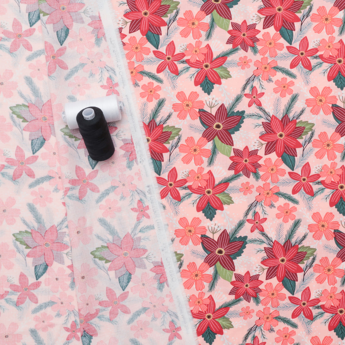 Mia Charro - Cotton - Christmas Cabin - Merry Spirit - Rose