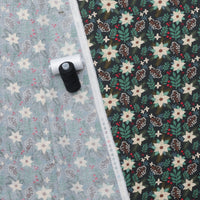 Mia Charro - Cotton - Christmas Cabin - Winter Floral - Green