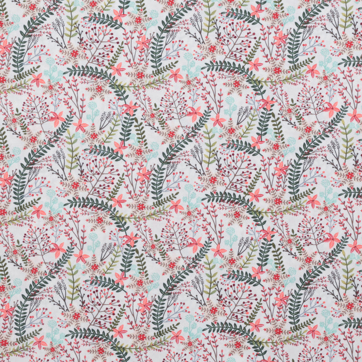 Mia Charro - Cotton - Christmas Cabin - Merry Berries - White