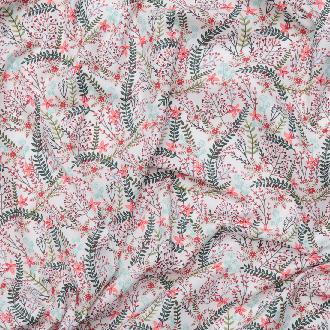 Mia Charro - Cotton - Christmas Cabin - Merry Berries - White