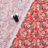 Mia Charro - Cotton - Christmas Cabin - Christmas Hedgehog - Red