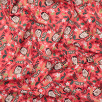 Mia Charro - Cotton - Christmas Cabin - Christmas Hedgehog - Red