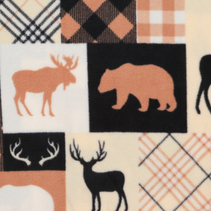 Camelot - Fleece - North of Ordinary - Woodland Patchwork - Tan