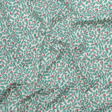Liberty - Cotton - Festive Greetings - Swirling Holly A