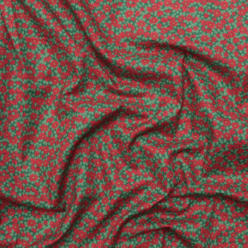 Liberty - Cotton - Festive Greetings - Peaceful Poinsettias A