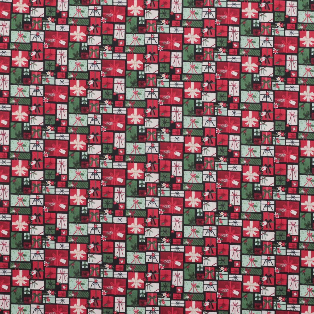 Riley Blake - Cotton - Charming Christmas - Presents - Black