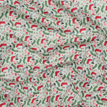 Riley Blake - Cotton - Charming Christmas - Stockings - Mint
