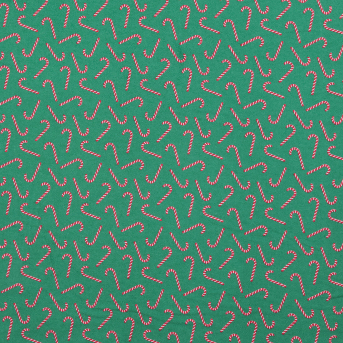 Riley Blake -  Flannel - Designer - Candy Canes - Green