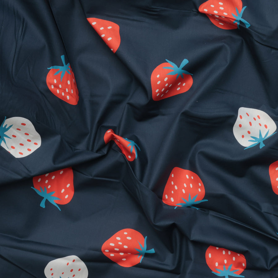 Ruby Star - Wideback Cotton - Strawberry - Navy