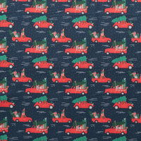 Cotton + Steel - Cotton - Merry Pawmas - Holiday Haulin' Hounds - Midnight