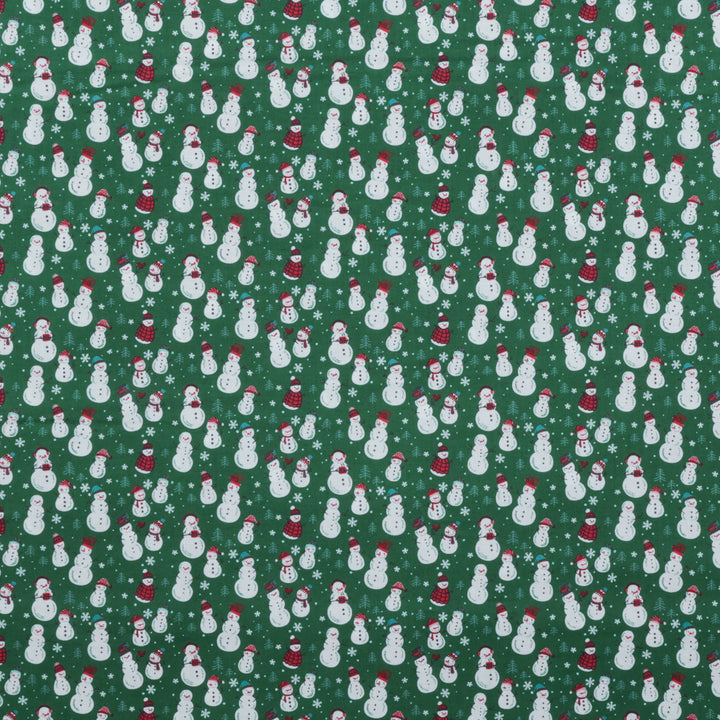 RJR Fabrics - Cotton -  Snow Day Fun - Snowmen Fun - Green