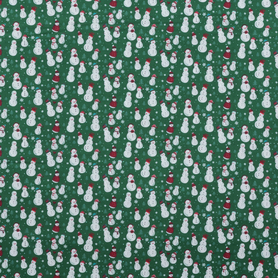 RJR Fabrics - Cotton -  Snow Day Fun - Snowmen Fun - Green