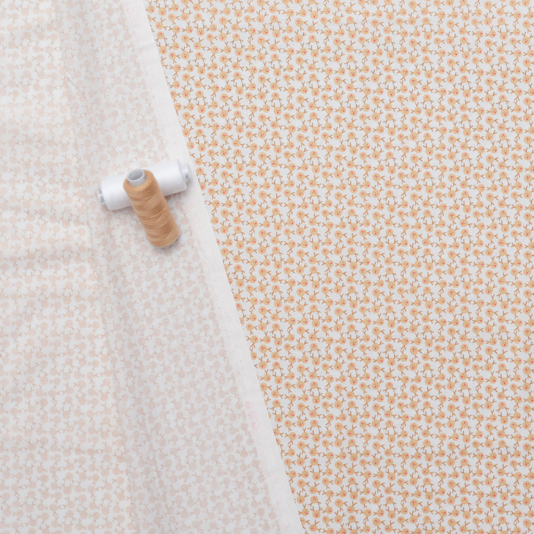 RJR Fabrics - Cotton -  Snow Day Fun - Rein In Deer - Tan