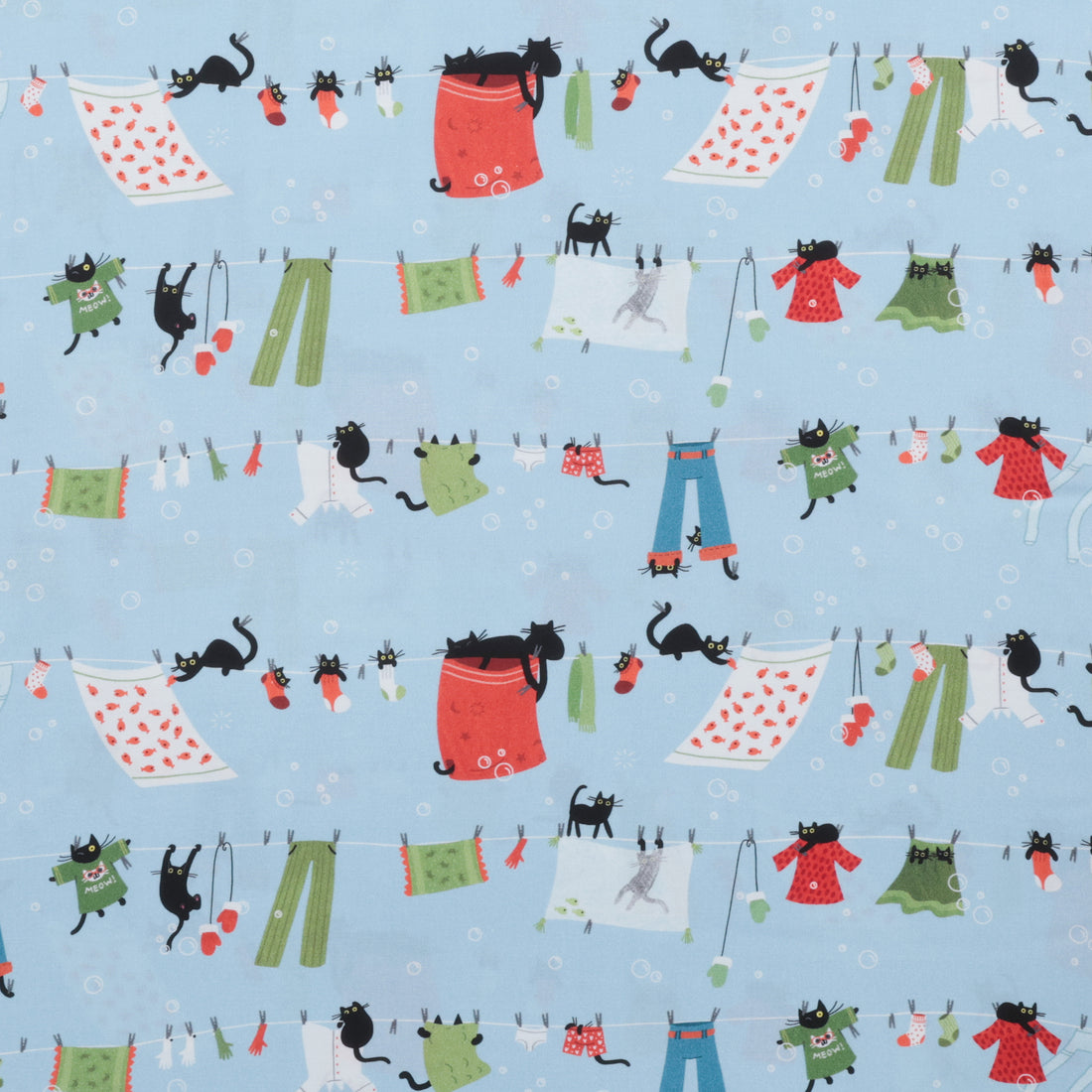 Dear Stella - Cotton - Cats In The Laundry - Hanging Out - Sky