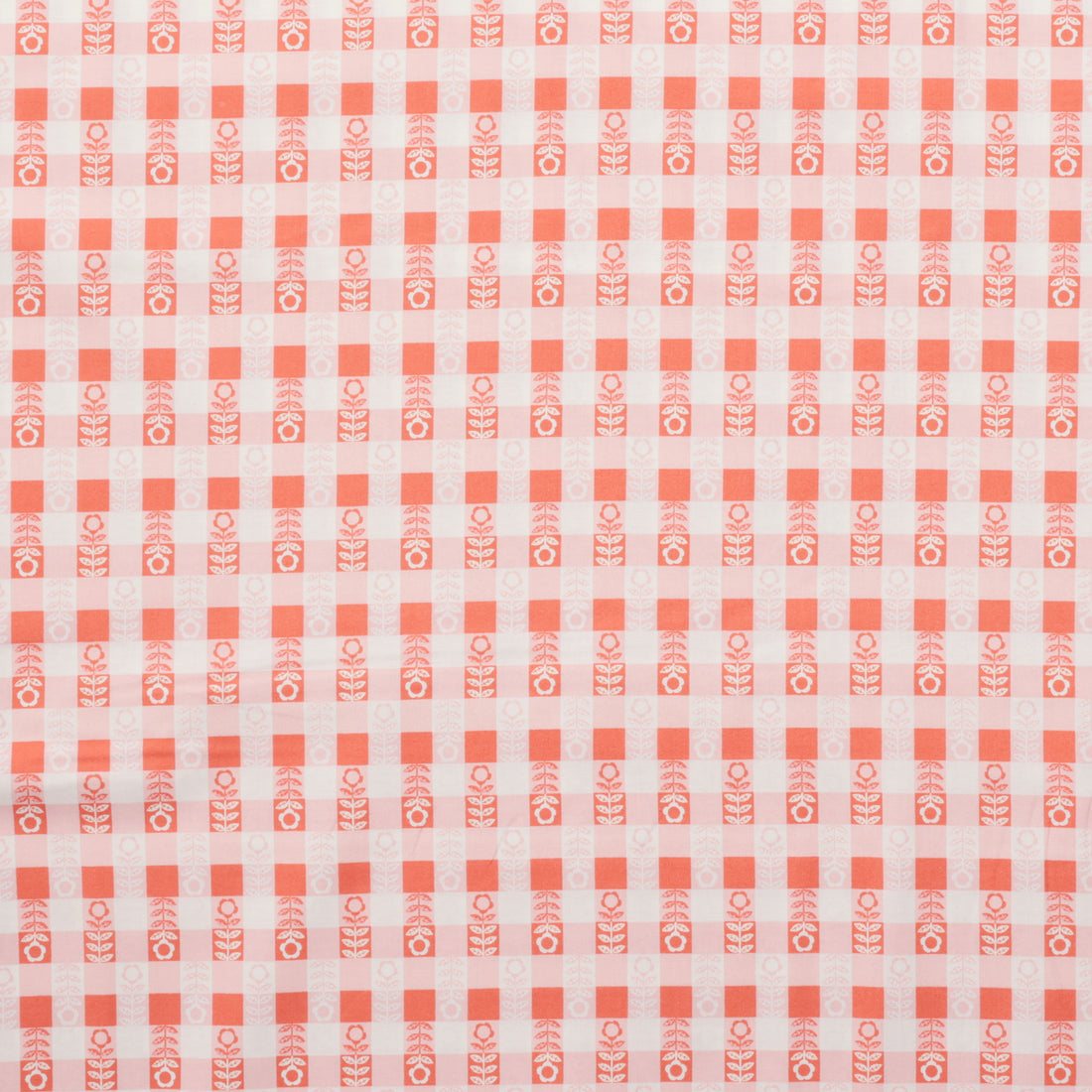 Gingiber - Cotton - Night Owl - Flower Plaid - Petal