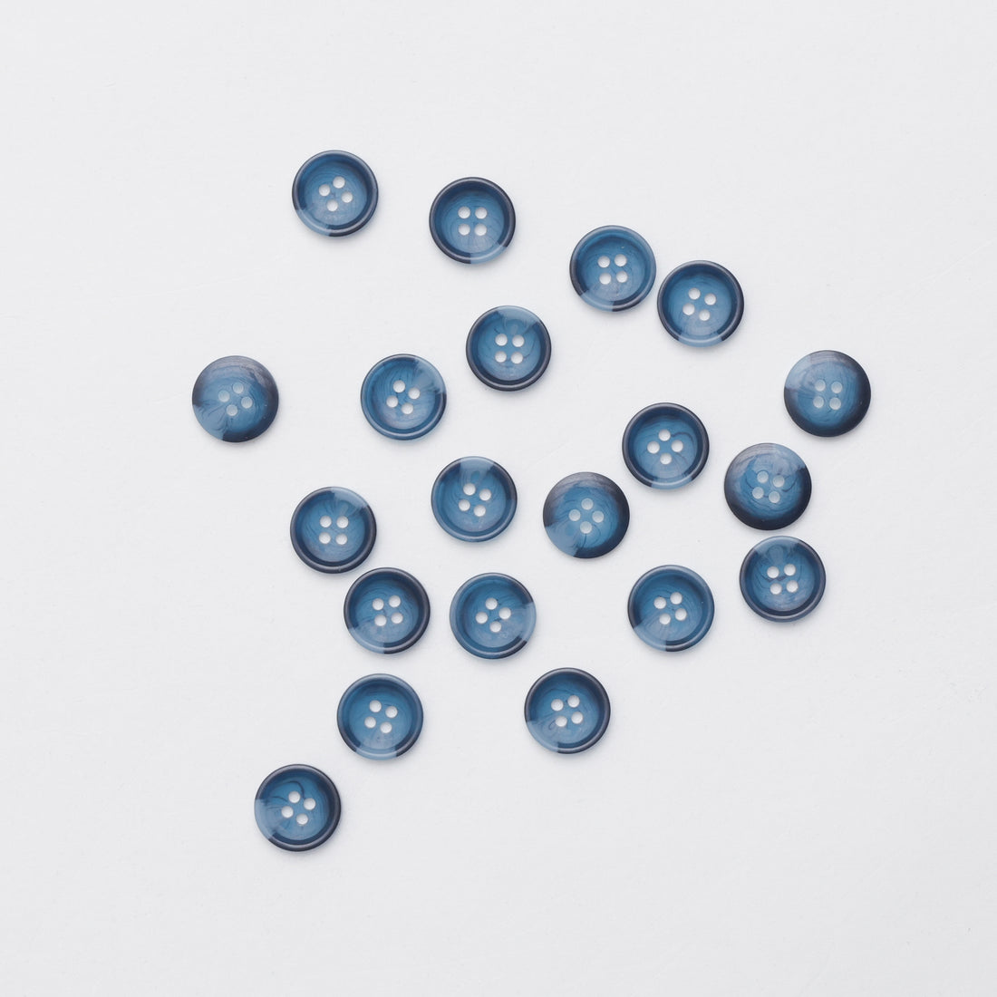 Elan - 4-Hole Button - 15mm - Tortoiseshell - Navy