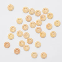 Elan - 2-Hole Button - 18mm - Wooden - Mustard