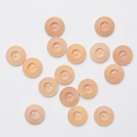 Elan - 2-Hole Button - 28mm - Wooden - Natural