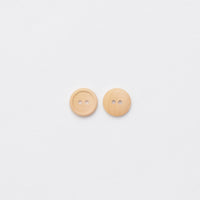 Elan - 2-Hole Button - 14mm - Wooden - Natural