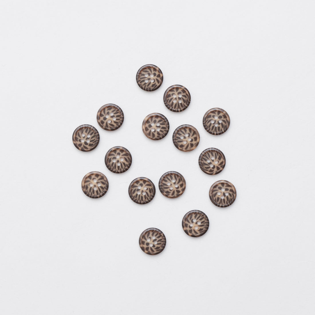 Elan - 4-Hole Button - 15mm - Tan