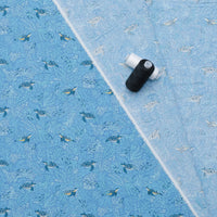 Makower UK - Cotton - Deep Blue Sea - Turtles - Blue