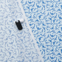 Makower UK - Cotton - Deep Blue Sea - Sea Fins & Tails - White