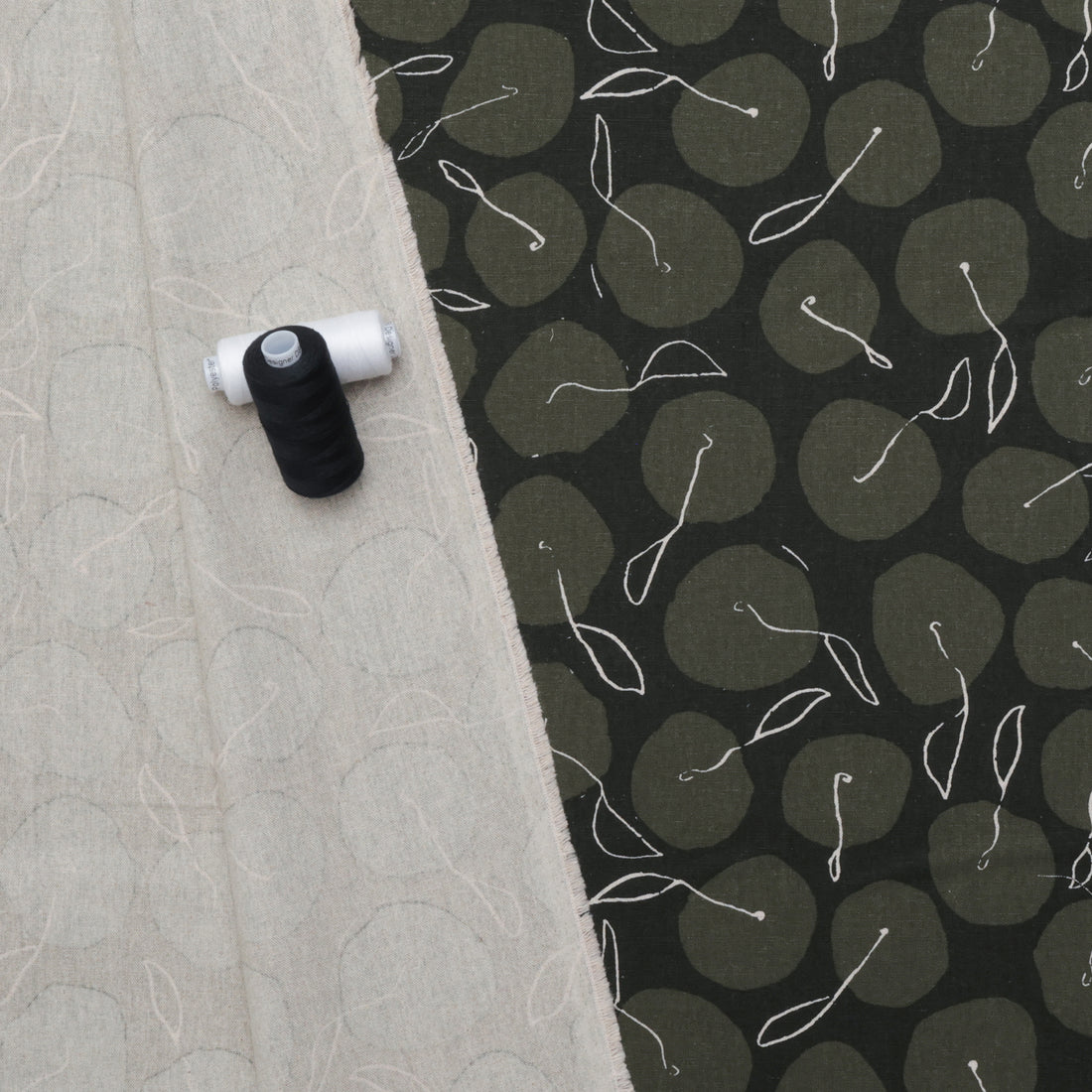 Anna Graham - Canvas - Orchard Run - Apples Green