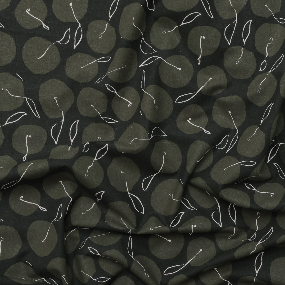 Anna Graham - Canvas - Orchard Run - Apples Green