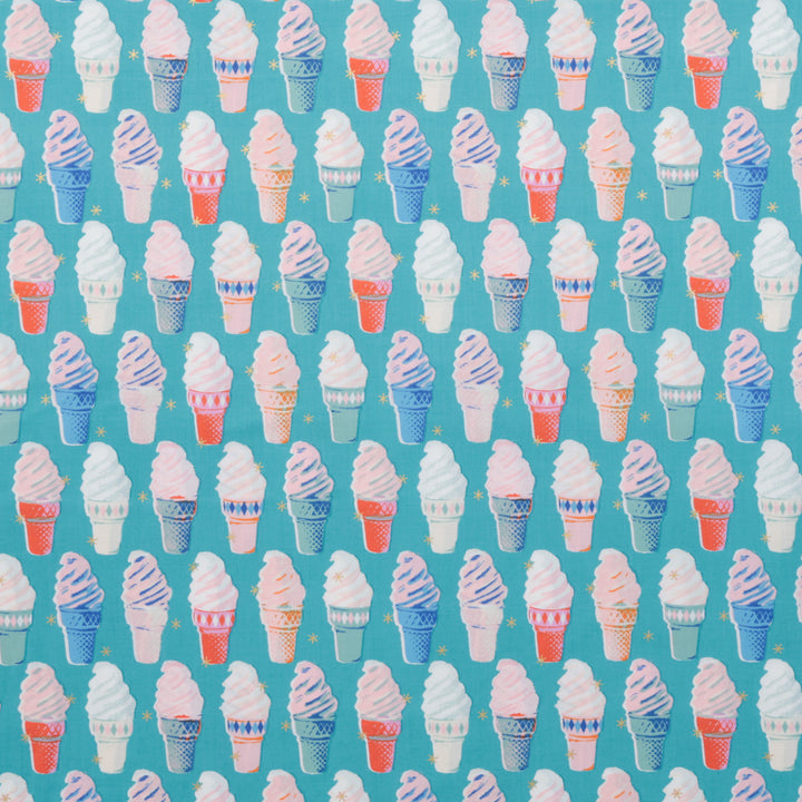 Ruby Star - Cotton - Best Day Ever - Ice Cream - Dark Turquoise