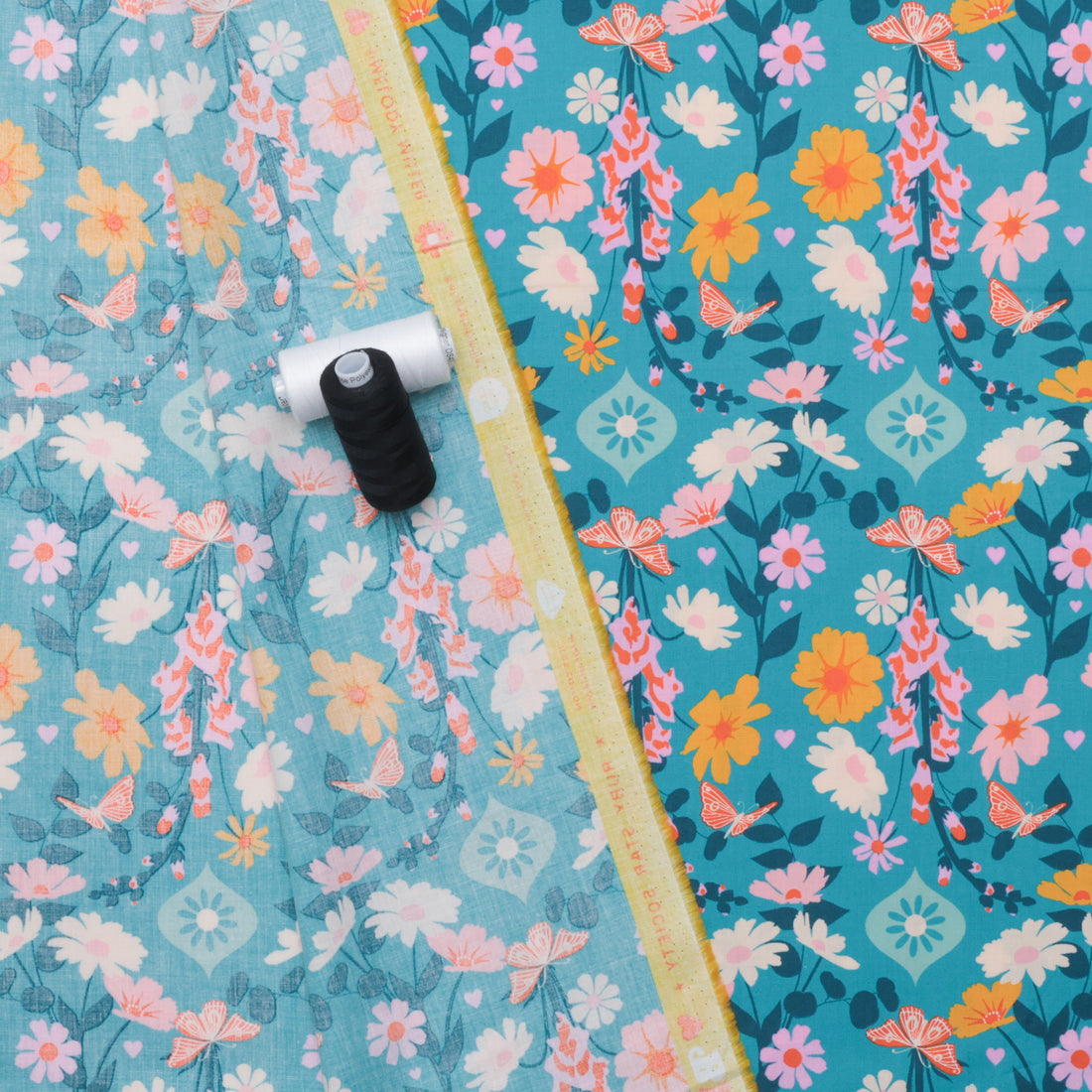 Ruby Star - Cotton - Best Day Ever - Foxgloves - Summer Sky