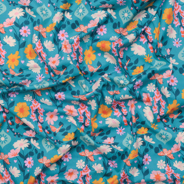 Ruby Star - Cotton - Best Day Ever - Foxgloves - Summer Sky