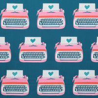 Ruby Star - Canvas - Best Day Ever - Typewriters - Teal