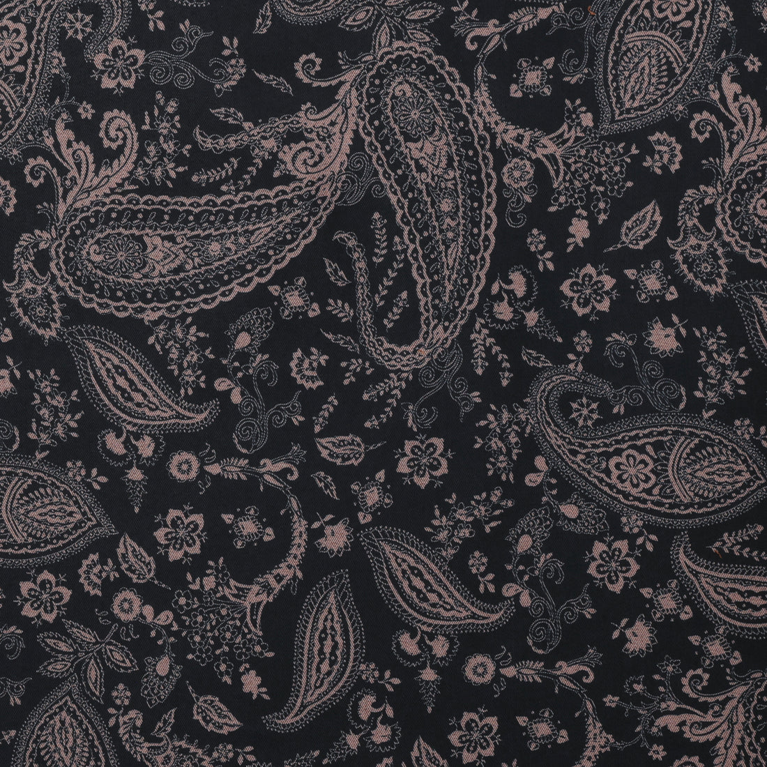 Cotton - Inkline Denim - Paisley - Black Beige
