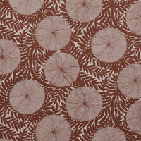 Figo - Cotton Linen - Rhythm & Leaves - Large Floral - Ochre